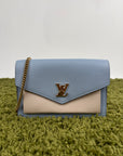 Pochette Louis Vuitton Mylockme Chain Azzurro