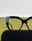 Occhiali Gucci Con montatura a farfalla in acetato nera Multicolor