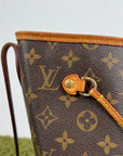 Borsa Neverfull MM monogram Louis Vuitton Marrone