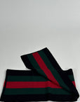 Sciarpa Gucci nera verde e rossa