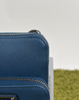 Borsa a tracolla Prada Smartphone Case Blu