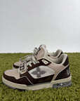 Louis vuitton trainer 6=40 calza 41 marrone bianco e panna