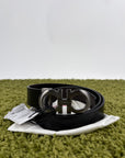 Cintura Ferragamo Double Gancini reversibile Nero 113cm