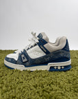 Louis Vuitton Trainer in Denim Blu 7.5