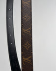Cintura Louis Vuitton Marrone Reversibile 85/34 112cm