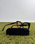 Occhiali Gucci Con montatura a farfalla in acetato nera Multicolor