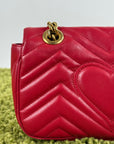 Borsa Pearly Marmont Flap a tracolla Gucci Rossa