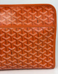 pochette Goyard misura GM verde e arancione