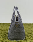 Borsa Micro Antigona In raso Con strass lavanda Viola