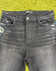 Jeans Amiri Paint Splatter Nero Multicolor 36