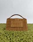 Jacquemus La Grande Bambino camoscio marrone con effetto Coccodrillo