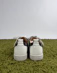 Louboutin basse Size 40.5 blu oro e argento