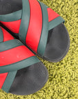 Sandali Gucci Size 9=43 nere verdi e rosse