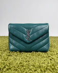 Borsa a tracolla Saint Laurent Toy LouLou Verde - Second Hand Di Fiore