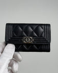 Portacarte à Rabat Boy Chanel Nero - Second Hand Di Fiore