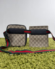 Gucci Double Belt Bag Beige