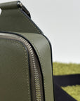 Borsa Monospalla Brique Prada in pelle saffiano Verde