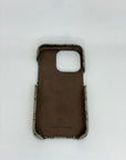 Cover Gucci per IPhone 16 pro beige e oro