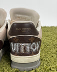 Louis vuitton trainer 6=40 calza 41 marrone bianco e panna