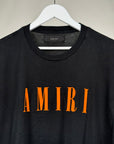 T shirt Amiri Size L nera e arancione