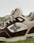 Louis vuitton trainer 6=40 calza 41 marrone bianco e panna