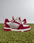 Louis Vuitton Trainer in denim Rossa 7.5 - Second Hand Di Fiore