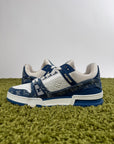 Louis Vuitton Trainer in denim Blu 8