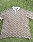 Polo Gucci in jacquard Beige XXL