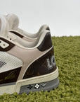 Louis vuitton trainer 6=40 calza 41 marrone bianco e panna