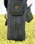 Borsa a tracolla Christian Dior Saddle con pattina Nero