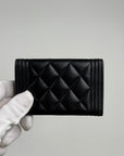 Portacarte à Rabat Boy Chanel Nero - Second Hand Di Fiore