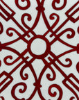 Piatto Hermes bianco e rosso