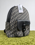 Zaino Dior Saddle In Jacquard e pelle di Vitello Grigio