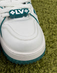 Louis Vuitton trainer maxi Size 10.5=44.5 calza 45/45.5 bianche e verdi