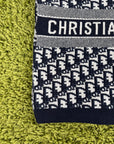 Sciarpa Christian Dior monogram in oblique Blu Navy