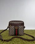 Borsello Gucci beige verde e rosso