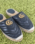Sandali Gucci Size 38.5 neri e oro