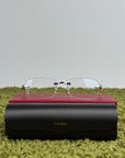 Occhiali Cartier CT0281O con dettagli pantera sulle aste argento