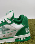 Louis Vuitton Trainer Size 8.5=42.5 calza 43.5 bianche e verdi
