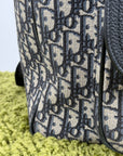 Zaino Dior Saddle In Jacquard e pelle di Vitello Grigio