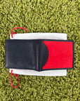 Portafoglio Louboutin nero e rosso