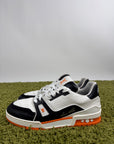 Louis Vuitton trainer Size 8=42 calza 43 bianche nere e arancioni