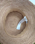 Cappello celine alla pescatora Triomphe in rafia beige