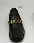 Mocassino Gucci Size 38 nero e oro