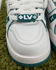 Louis Vuitton trainer maxi Size 10.5=44.5 calza 45/45.5 bianche e verdi