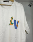 T shirt Louis Vuitton X NBA Size XXL bianca e multicolore