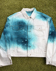Giacca Louis Vuitton Spray in Denim Bianca Multicolor 54