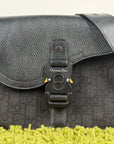 Borsa a tracolla saddle in jacquard Christian Dior Nero