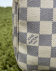 Pochette Accessories Louis Vuitton in tela Damier Azur Bianca Monogram