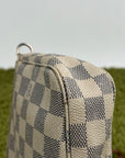 Pochette Accessories Louis Vuitton in tela Damier Azur Bianca Monogram